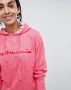 B.young Slogan Marl Hoody - Red