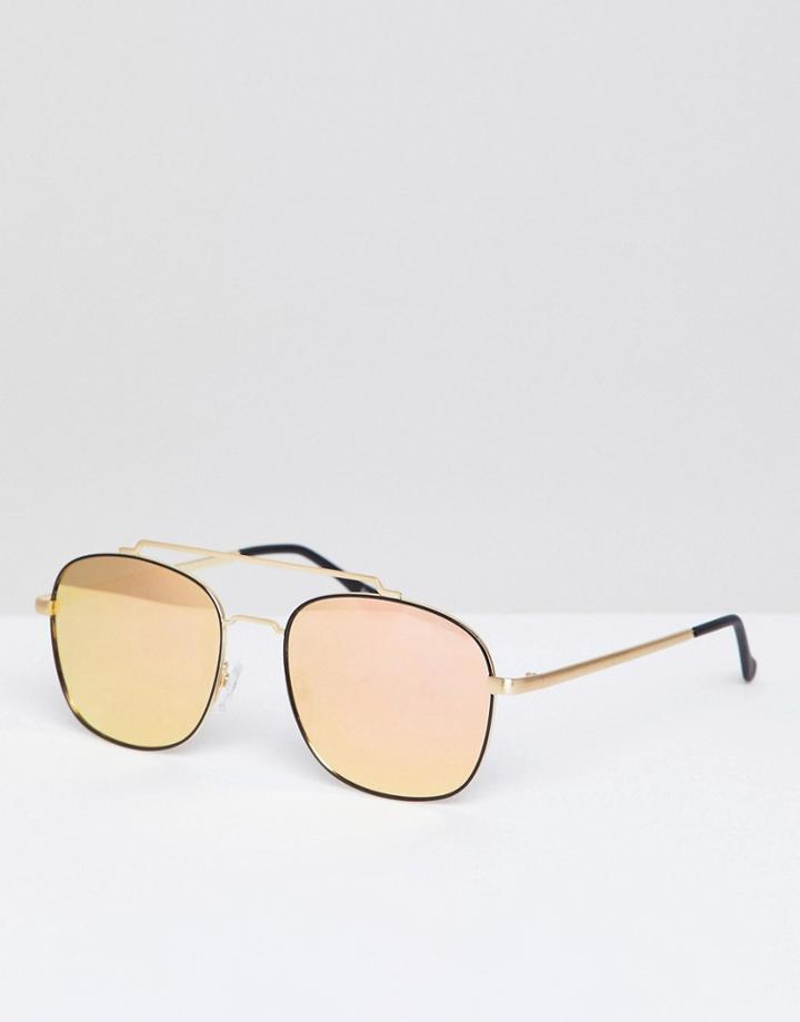 Quay Australia To Be Seen Aviator Sunglasses - Gold