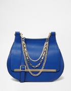 Little Mistress Shoulder Bag With Chain Detail - Cobalt Blue