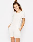 First & I Romper - White