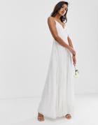 Asos Edition Embellished Cami Wedding Dress - White