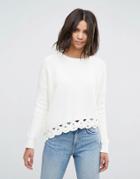 Miss Selfridge Tie Hem Sweater - Blue