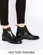 Asos Airbound Leather Chelsea Ankle Boots - Black