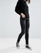 Noisy May Eve Biker Skinny Jean - Black