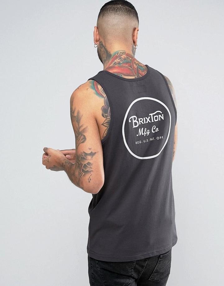 Brixton Tank With Back Print - Black