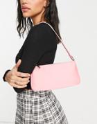 Asos Design Slim 90s Shoulder Bag In Pink