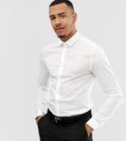 Asos Design Tall Skinny Shirt In White