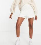 Topshop Tall Cable Knit Shorts In Cream - Part Of A Set-white