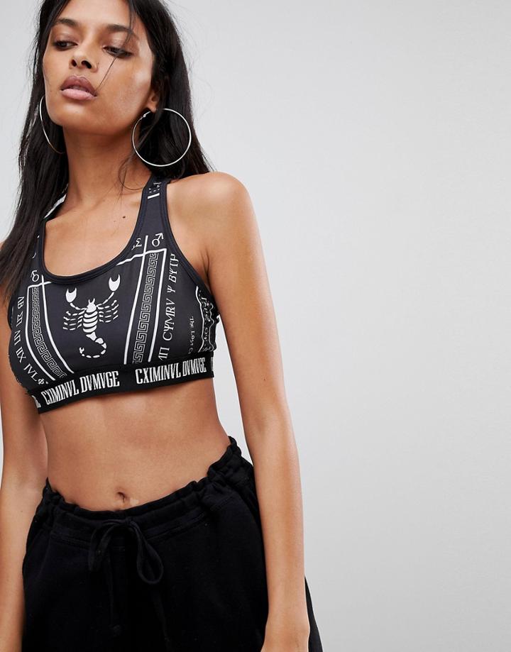Criminal Damage Scorpion Crop Top - Black