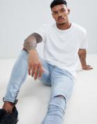 New Love Club Flamingo Repeat Back Print T-shirt - White