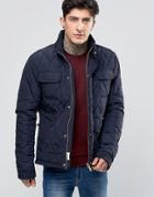 Scotch & Soda Quilted Jacket In Navy - Navy