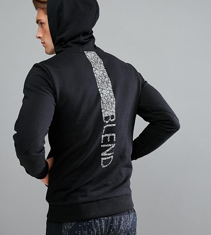 Blend Active Hoodie Back Print - Black