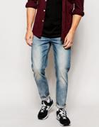 Asos Slim Jeans In Dirty Blue Tint - Light Blue