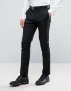 Selected Skinny Fit Suit Pants - Black