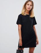 Missguided T-shirt Dress In Black - Black