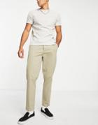 Asos Design Tapered Fit Chinos In Dark Beige-neutral