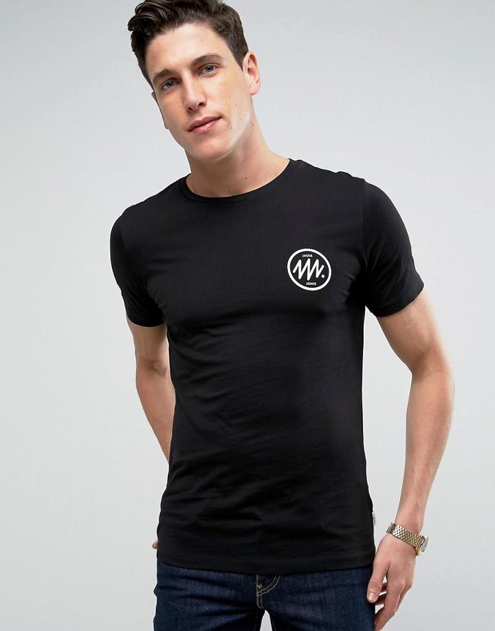 Jack & Jones Core T-shirt With Brand Graphic - Black