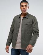 Lyle & Scott Military Shirt Jacket Eagle Logo In Green - Green