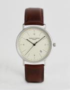 Simon Carter Wt2201 Leather Watch In Brown - Brown