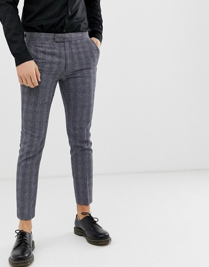 Farah Aldfield Skinny Fit Cropped Pants In Blue