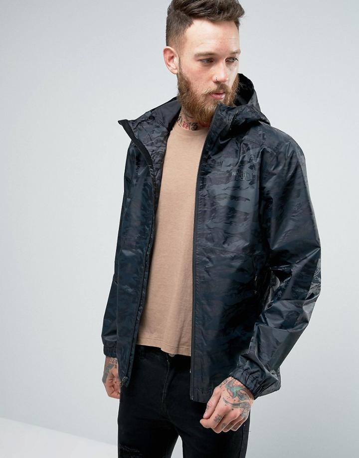 The North Face Millerton Camo Jacket Hooded In Black - Black