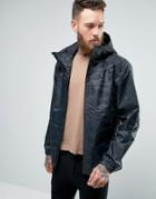 The North Face Millerton Camo Jacket Hooded In Black - Black