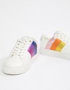 Kurt Geiger Lane Leather Rainbow Sneakers - White