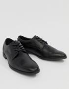 New Look Faux Leather Derby Shoes In Black - Black