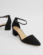 Truffle Collection Pointed Mid Heels-black