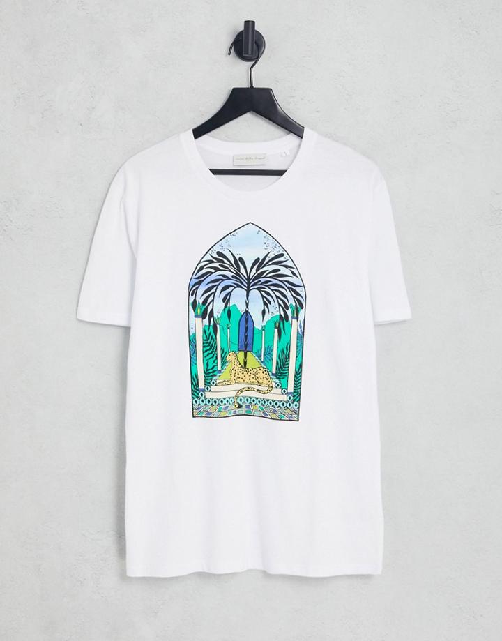 Never Fully Dressed Gaia Printed T-shirt In White