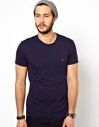 Farah Vintage T-shirt With F Logo - Navy