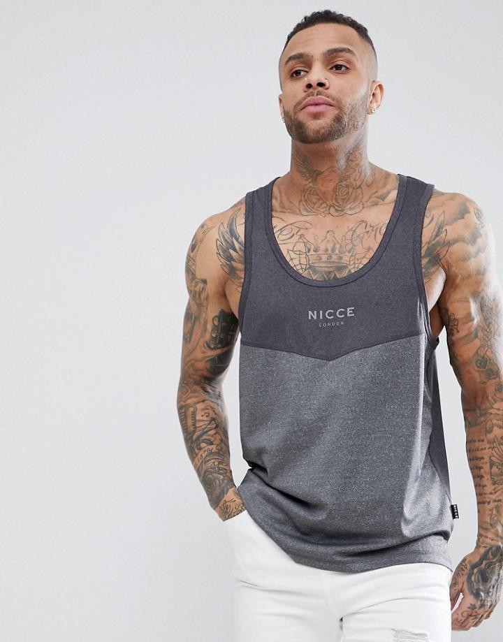 Nicce London Track Tank In Gray - Gray