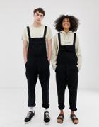 Seeker Unisex Pocket Overalls In Organic Hemp - Black