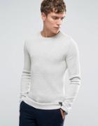 Selected Homme Ribbed Crew Neck Sweater - Green