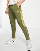 Adidas Training Primeblue Tiro Sweatpants With Three Stripe In Green