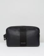Paul Costelloe Leather Toiletry Bag In Black - Black
