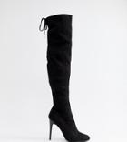 New Look Wide Fit Over The Knee Stiletto Heel Boot - Black