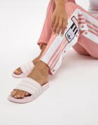 Adidas Originals Adilette Slider Sandals In Pink - Pink