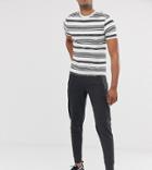 Asos Design Tall Tapered Sweatpants With Zips In Charcoal Marl-gray