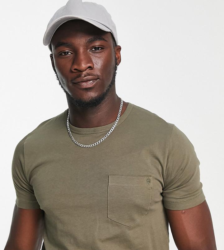 French Connection Tall Pocket T-shirt In Olive-green