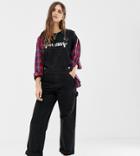 Reclaimed Vintage Inspired Overall In Washed Black
