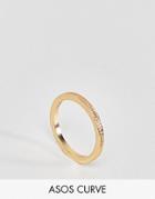 Asos Curve Exclusive Textured Pinky Ring - Gold