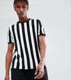 Reclaimed Vintage Inspired Ringer T-shirt In Black Stripe - Black