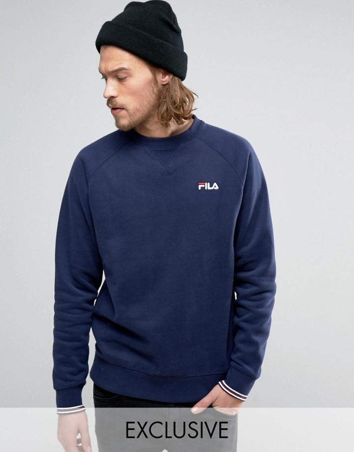 Fila Vintage Sweatshirt With Small Script - Navy