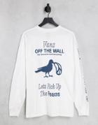 Vans Pick Up The Pieces Long Sleeve Back Print T-shirt In White
