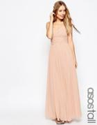 Asos Tall Wedding Ruched Panel Maxi Dress - Pink