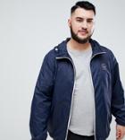 Jack & Jones Originals Plus Size Lightweight Windbreaker - Navy