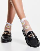 Asos Design Method Leather Loafers With Chain In Black
