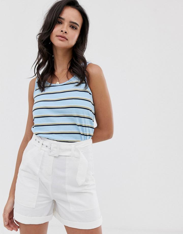 Esprit Stripe Tank Top In Light Blue