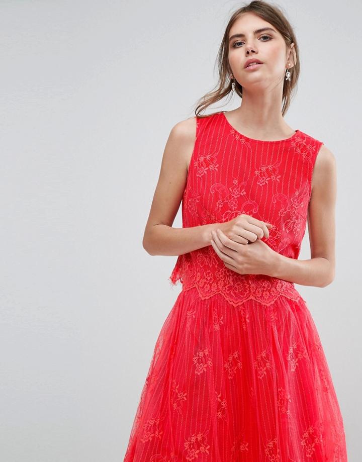 Little Mistress Cropped Top - Red